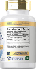 Carlyle Visi-Gold softgel label close-up with key ingredients.