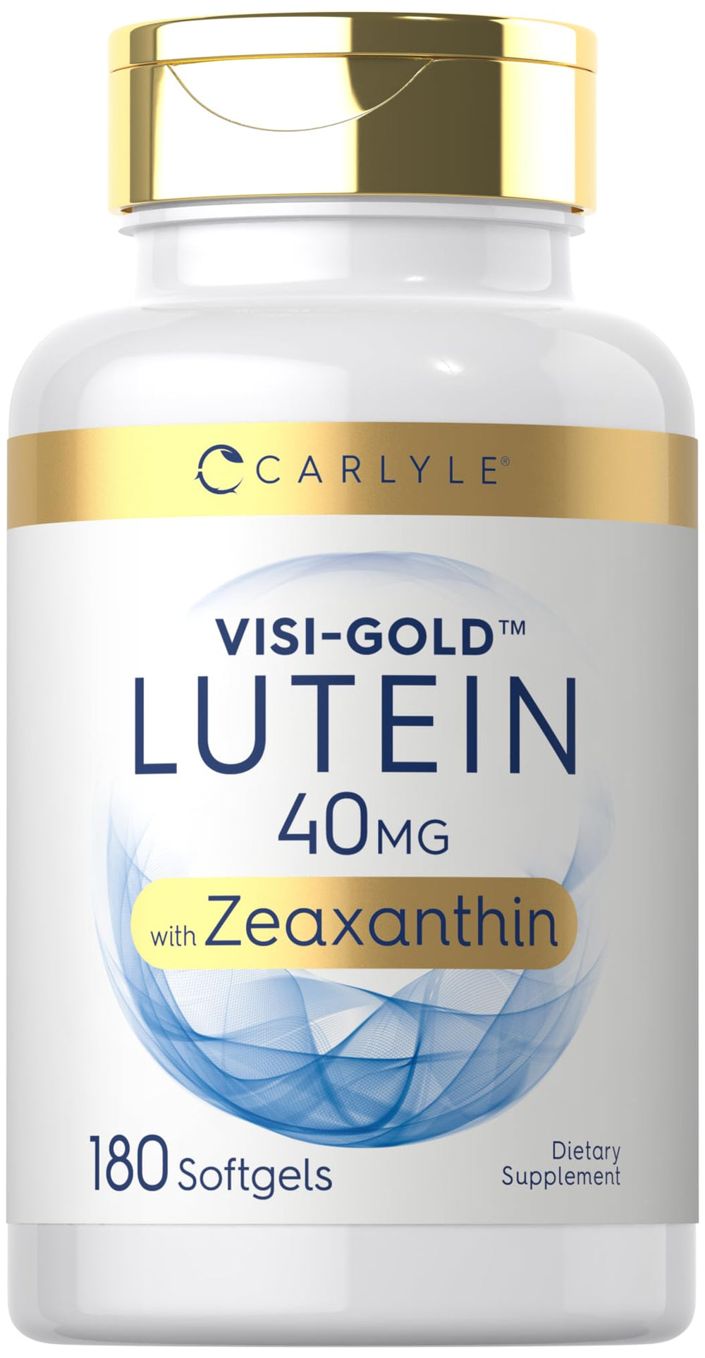 Carlyle Visi-Gold softgels bottle for daily eye support.