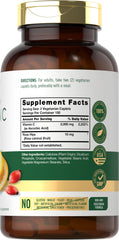Carlyle Vitamin C caplets packaging showing label and serving size.