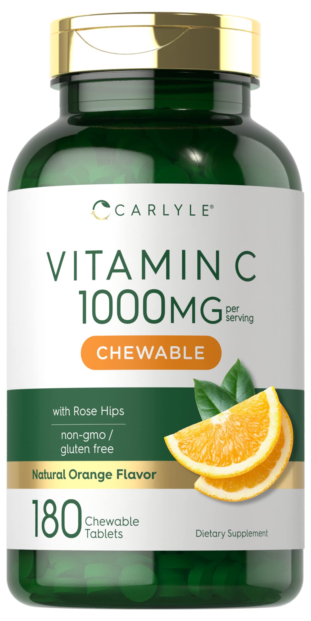 Carlyle Vitamin C Chewables jar for convenient daily vitamin C support