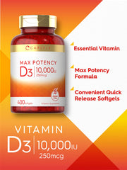 Carlyle Vitamin D3 softgels packaging front shows quality.