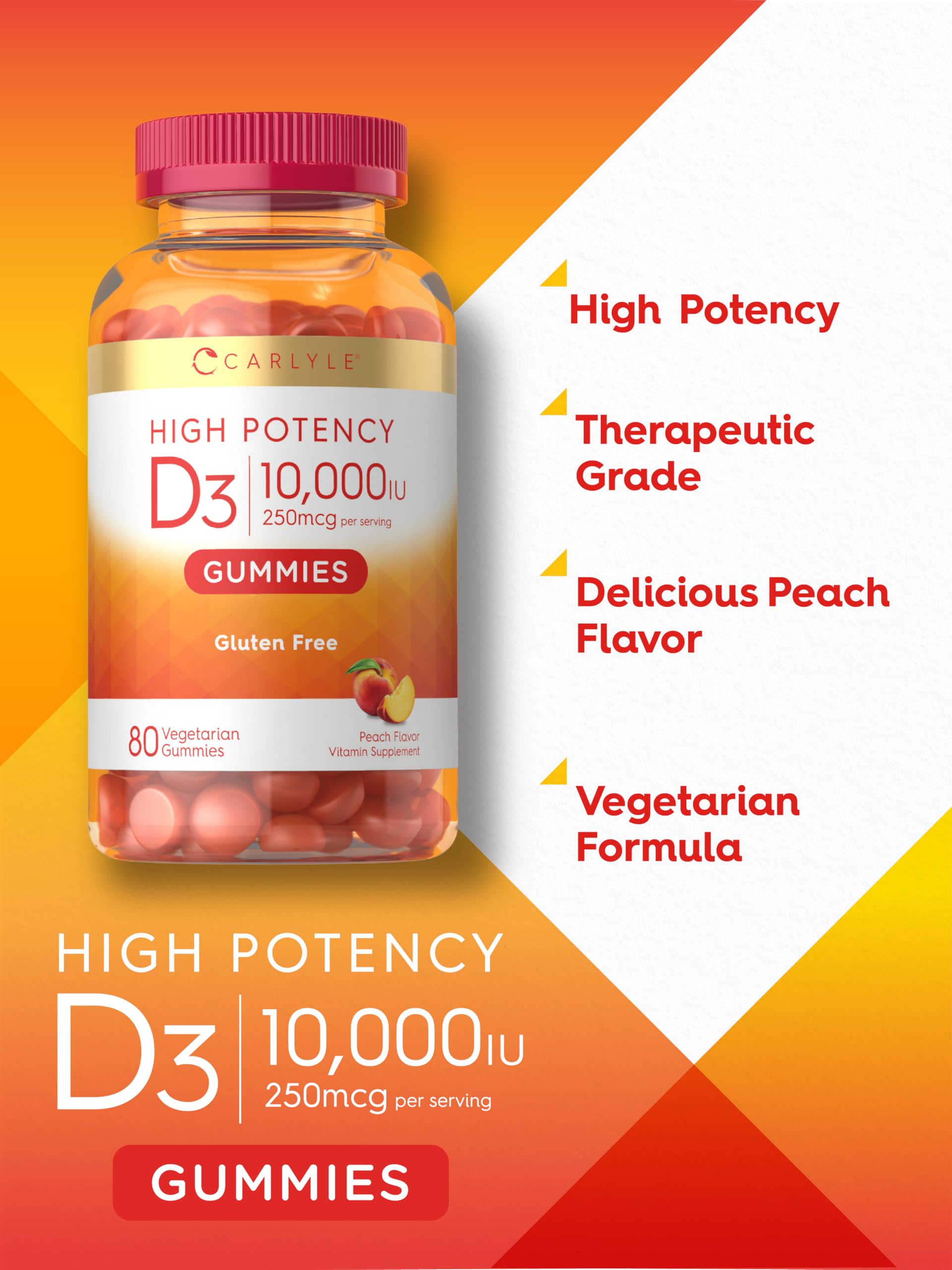 Carlyle Vitamin D3 10000iu ingredients panel aids informed choice.