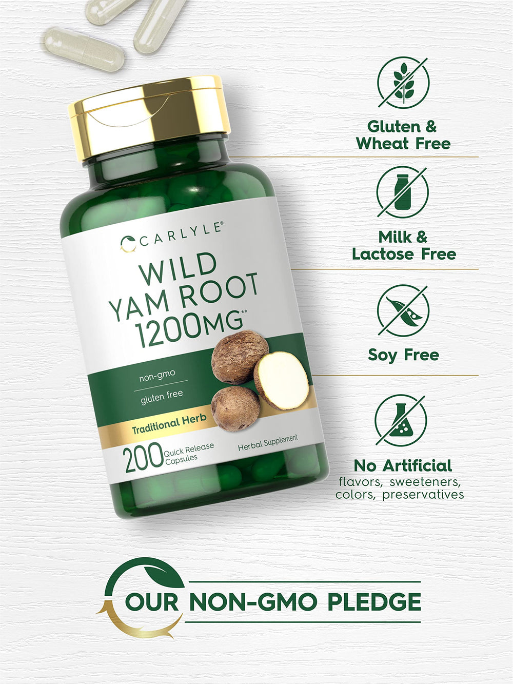 Carlyle Wild Yam Root packaging box—premium, time-tested tradition meets modern science.