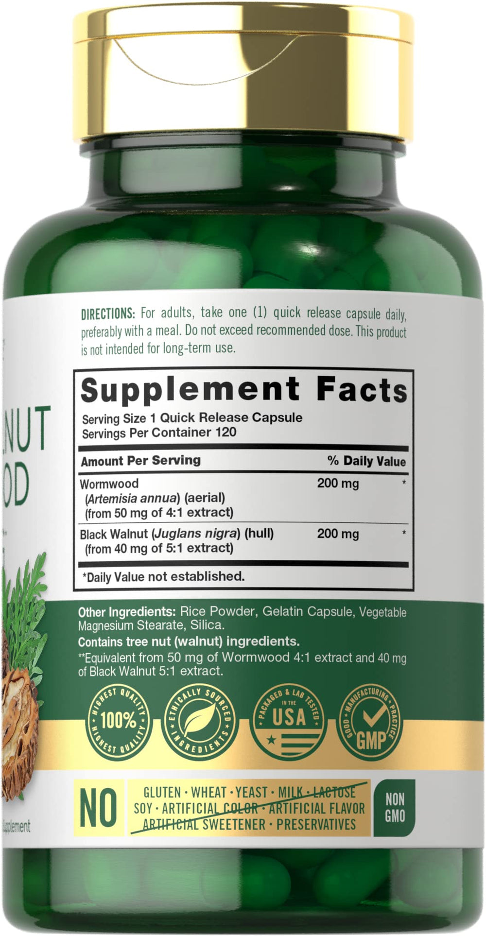 Carlyle Wormwood Black Walnut capsules for convenient daily support