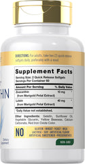 Two softgels serving shown for easy daily lutein and zeaxanthin intake