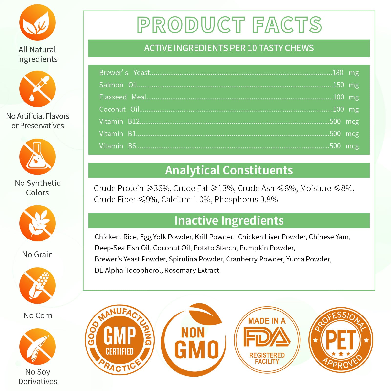 Carmelie packaging label highlights natural ingredients and grain free formula
