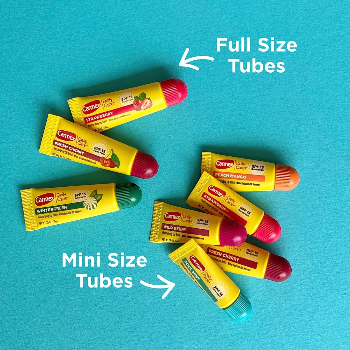 Carmex Daily Care mini wintergreen tube for quick hydration