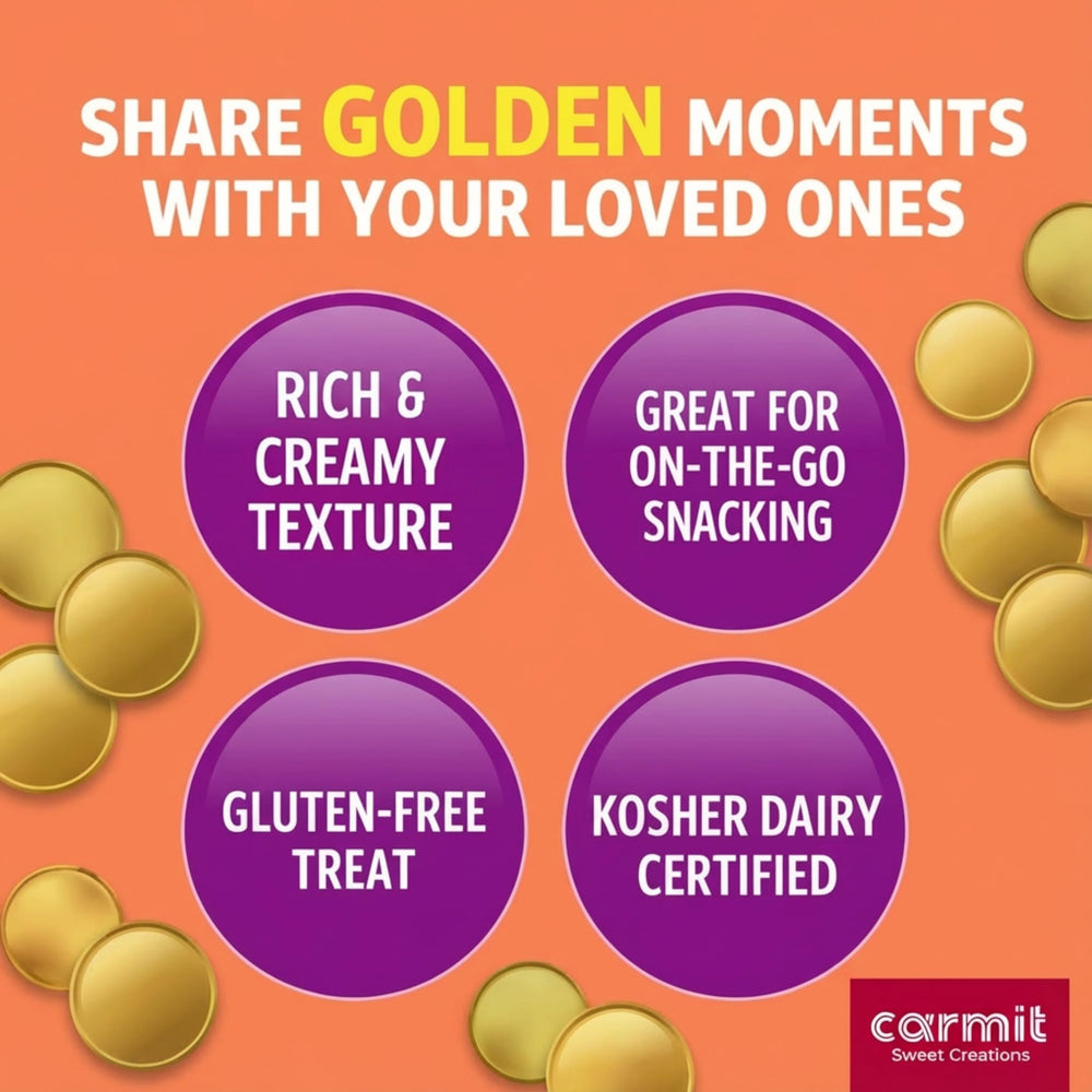 Carmit Gold chocolate coins ready for stocking stuffers and gifts.