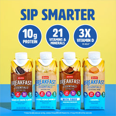 Nutrition label highlights vitamins D and C from Carnation Breakfast Essentials