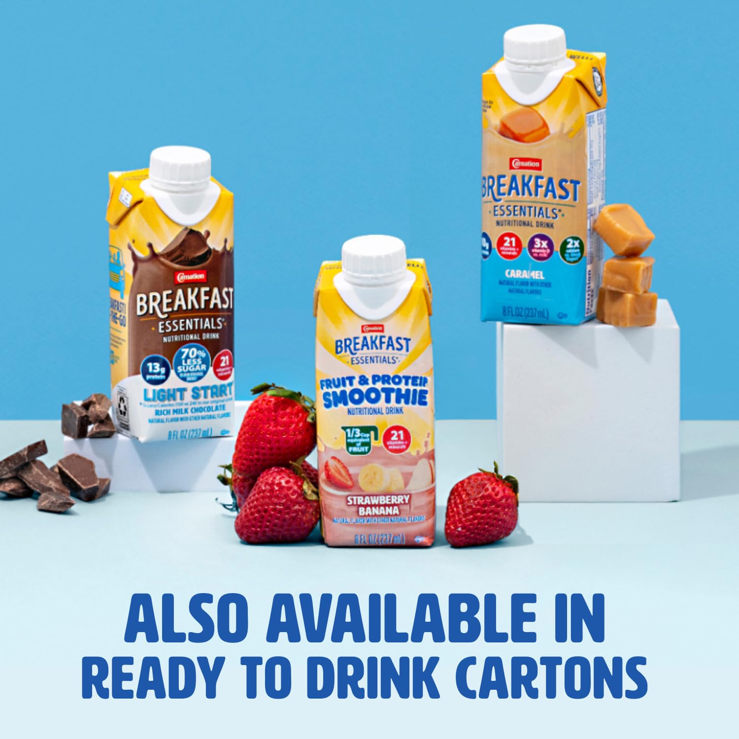 Carnation Breakfast Essentials on-the-go setup for busy mornings