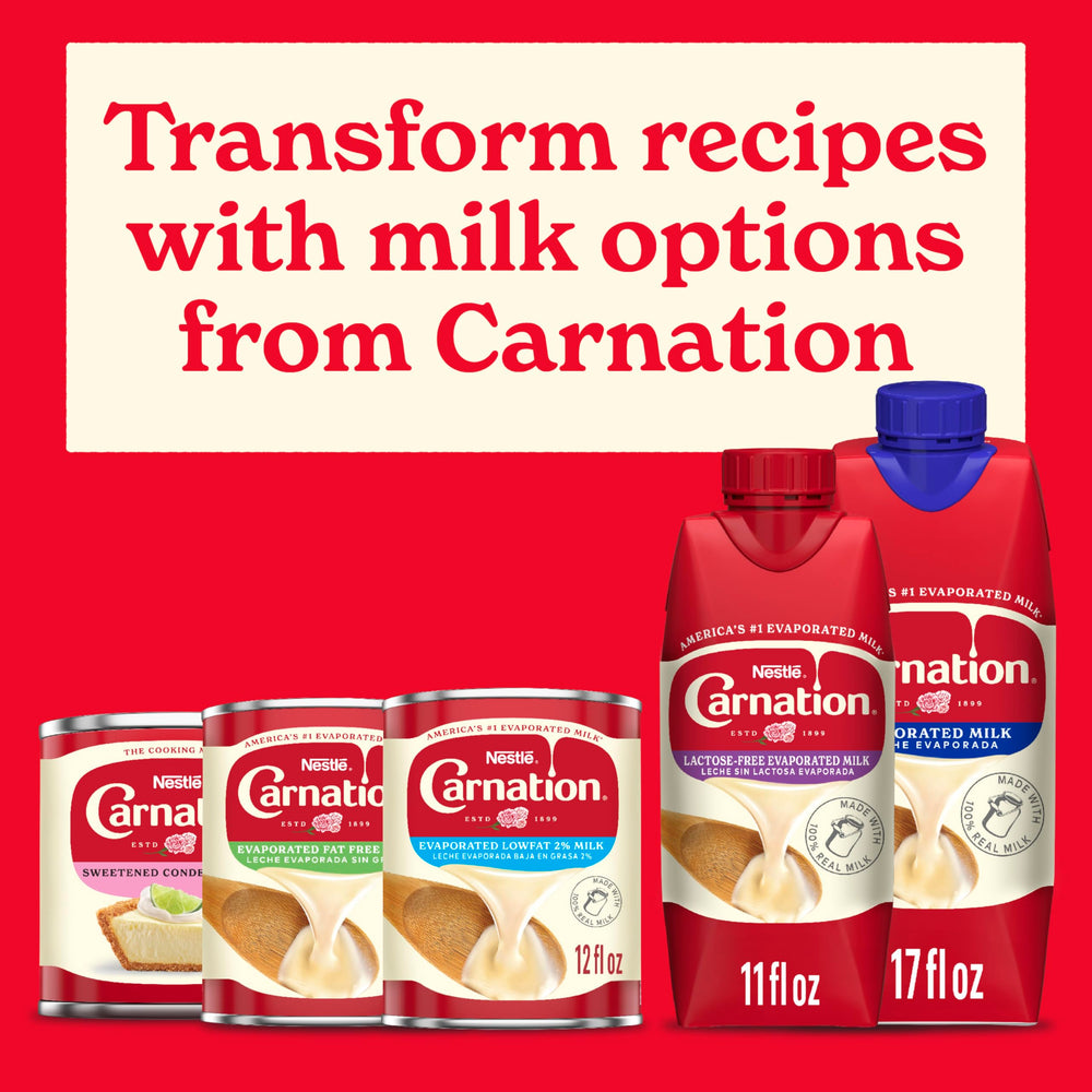 Tres leches cake made with Carnation Evaporated Milk for moisture.