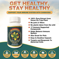 Closeup of Carnivora Vegi-Caps capsules highlighting compact vegetarian design for daily use