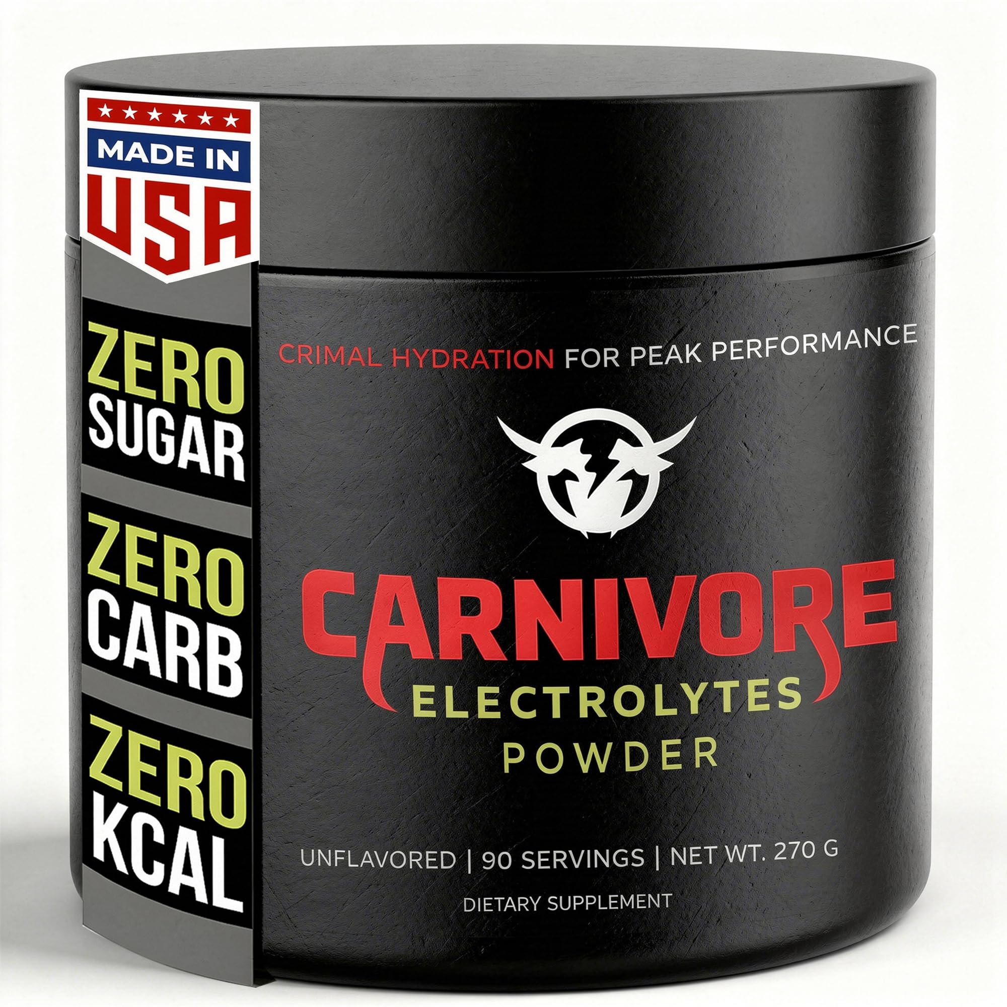 Carnivore Electrolytes bottle pour: zero sugar hydration for daily carnivore diets.