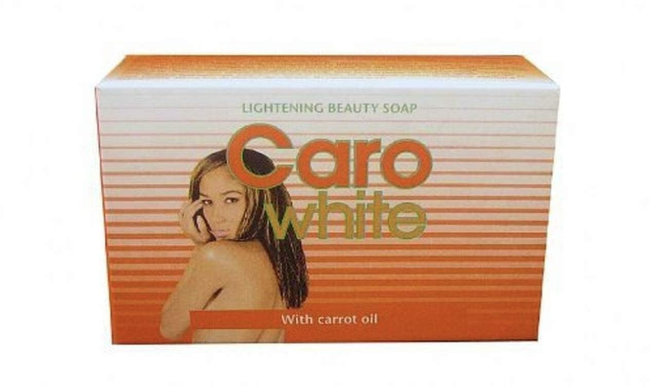 Caro White Beauty Skin Tone Soap close-up bar highlighting creamy lather and gentle application.