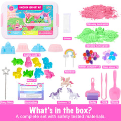 Carolart sand art kit with unicorn colors for crafty activities