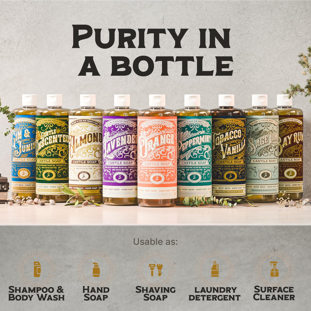 Made in USA badge on Carolina Castile Soap highlights quality standards