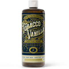 Carolina Castile Tobacco Vanilla bottle — gentle cleanser for sensitive skin and daily use