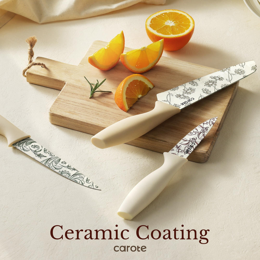 CAROTE ergonomic grip handles ensure secure control even when wet.
