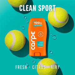 Carpe 100-hour protection visual conveying extended sweat and odor control