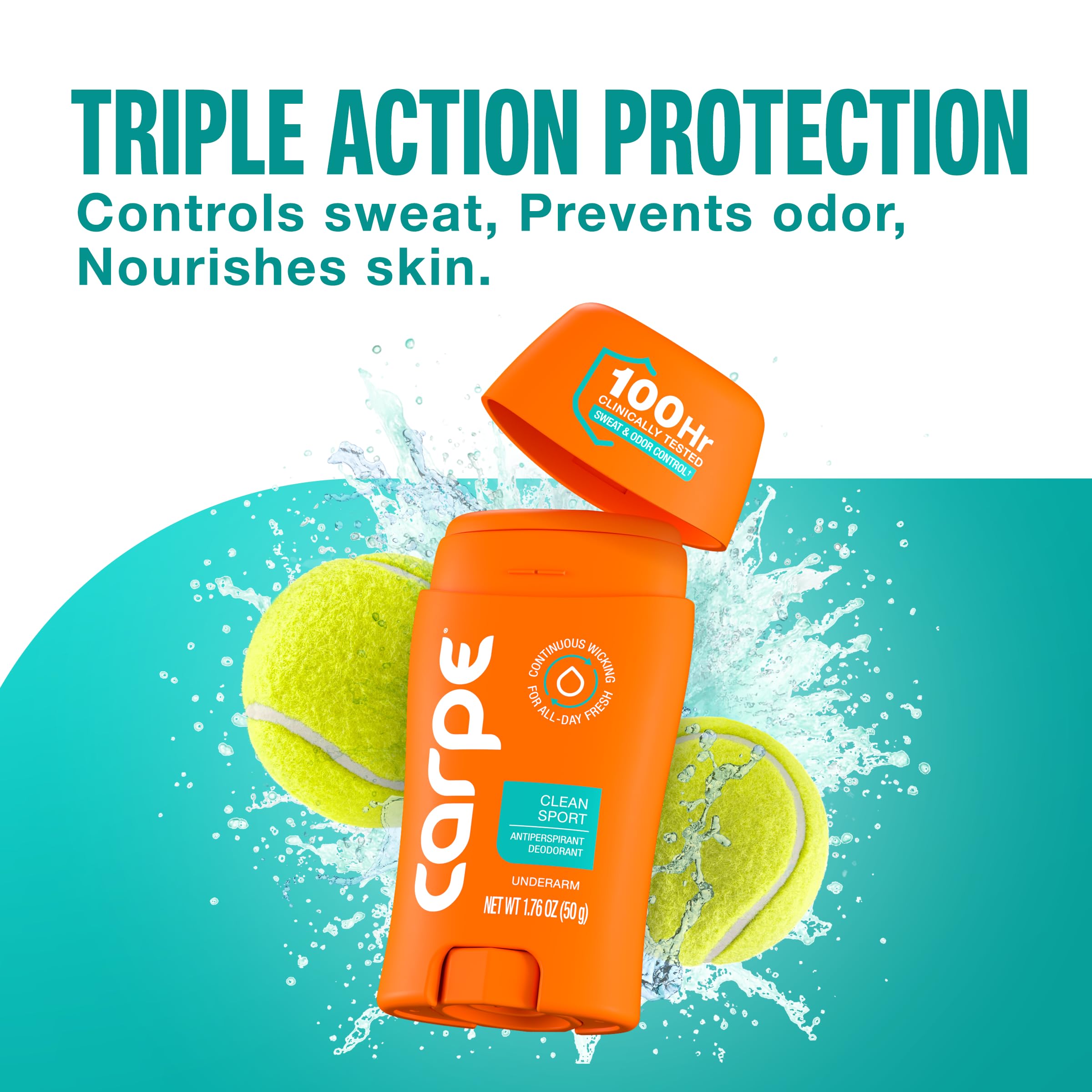 Carpe clean sport scent bottle emphasizing fresh athletic fragrance