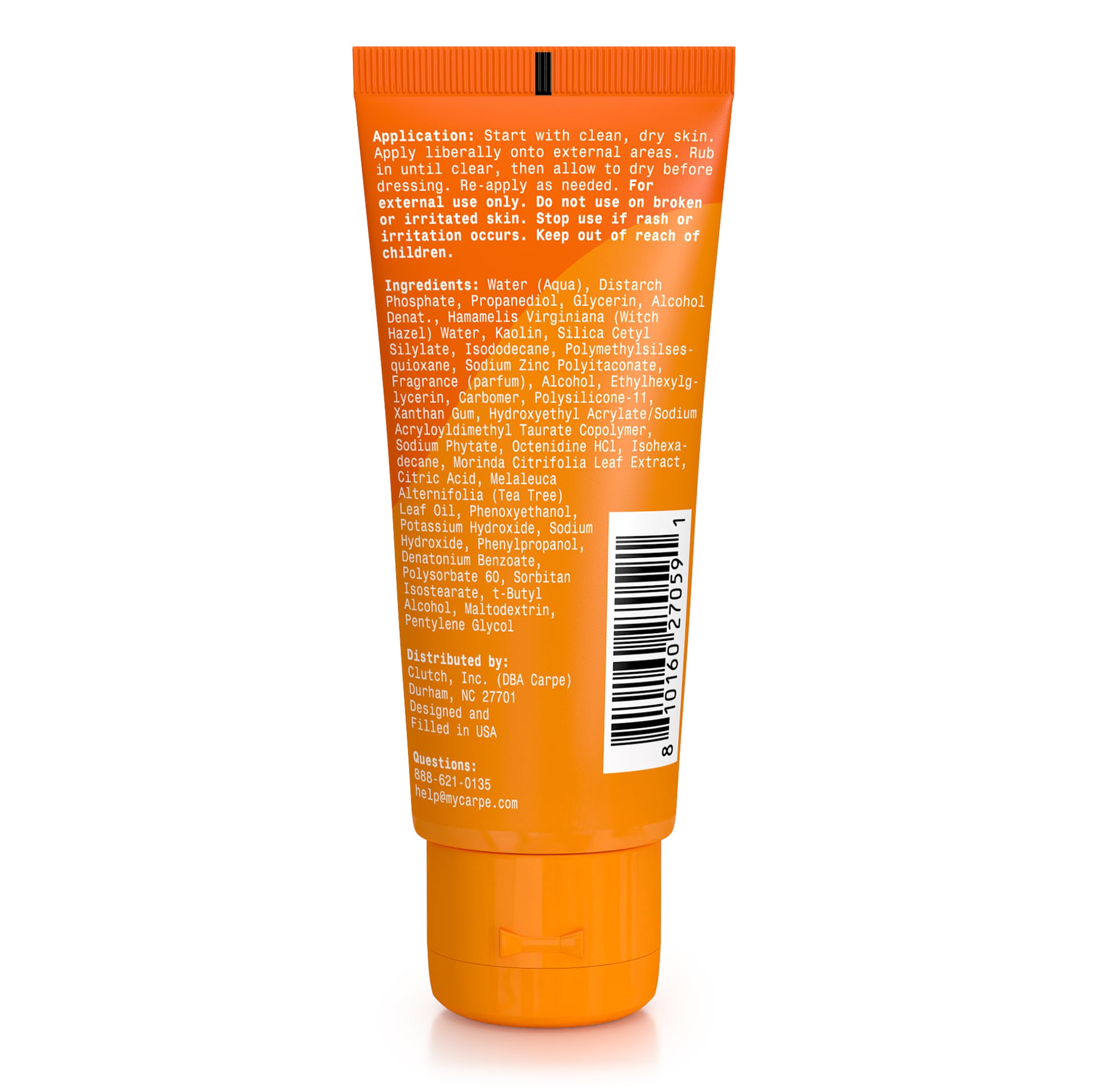 Carpe Feminine Sweatcare US-made packaging hints domestic production standards.