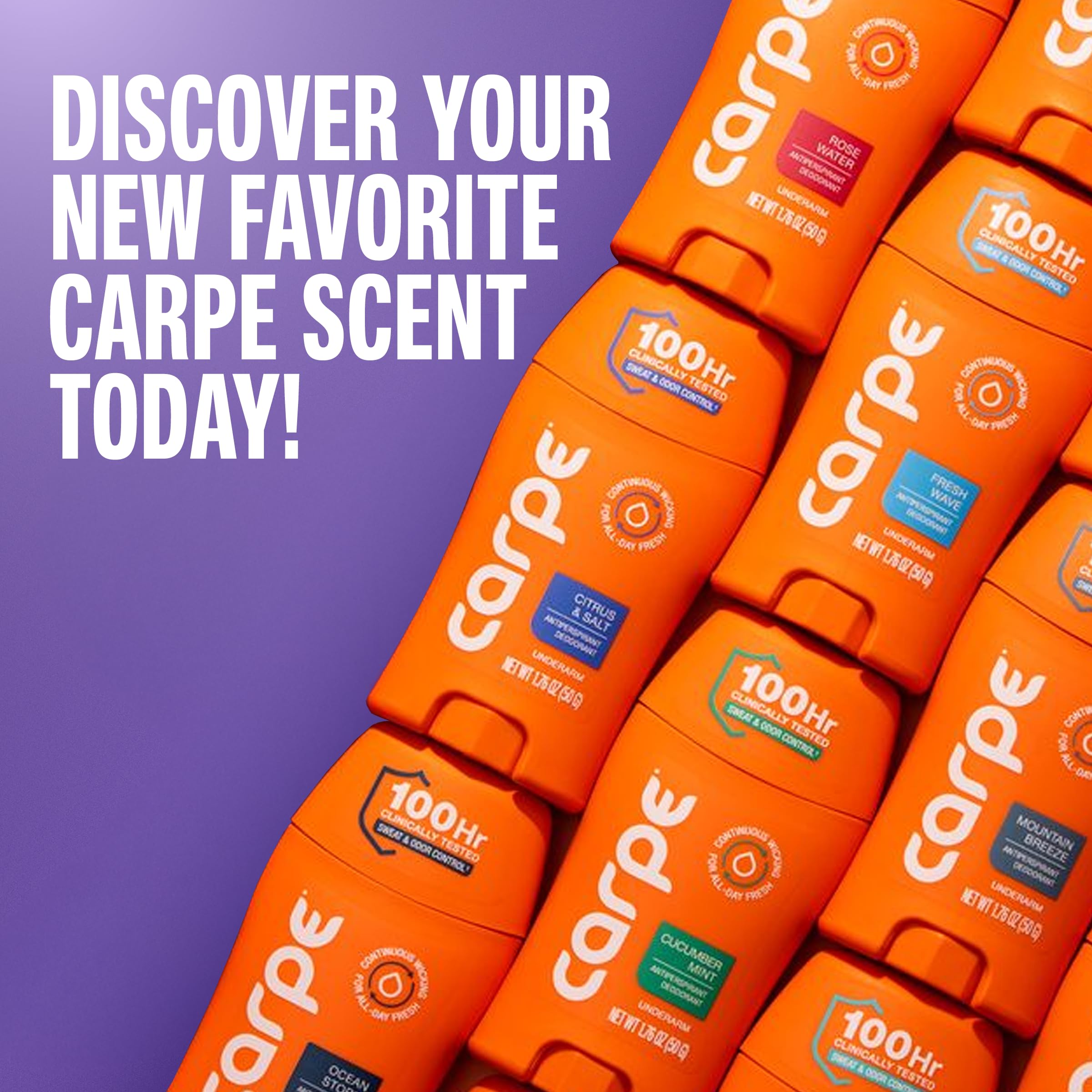 Carpe USA-made packaging highlights domestic production.