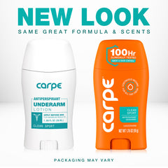 Carpe underarm deodorant application step showing night use for best results