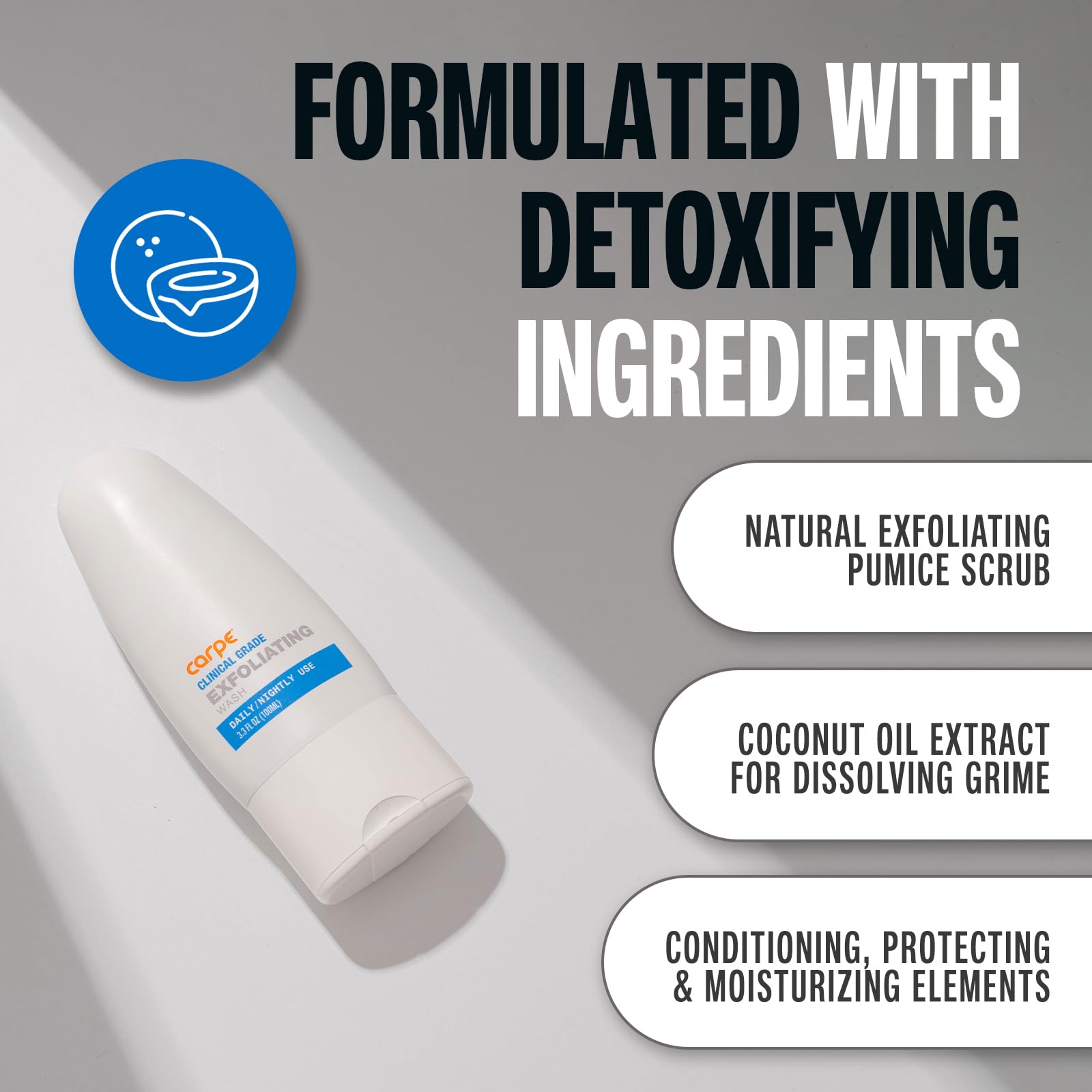 Carpe underarm scrub after applying deodorant for a smooth finish