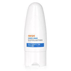 Carpe underarm scrub packaging highlights vegan and paraben-free formula