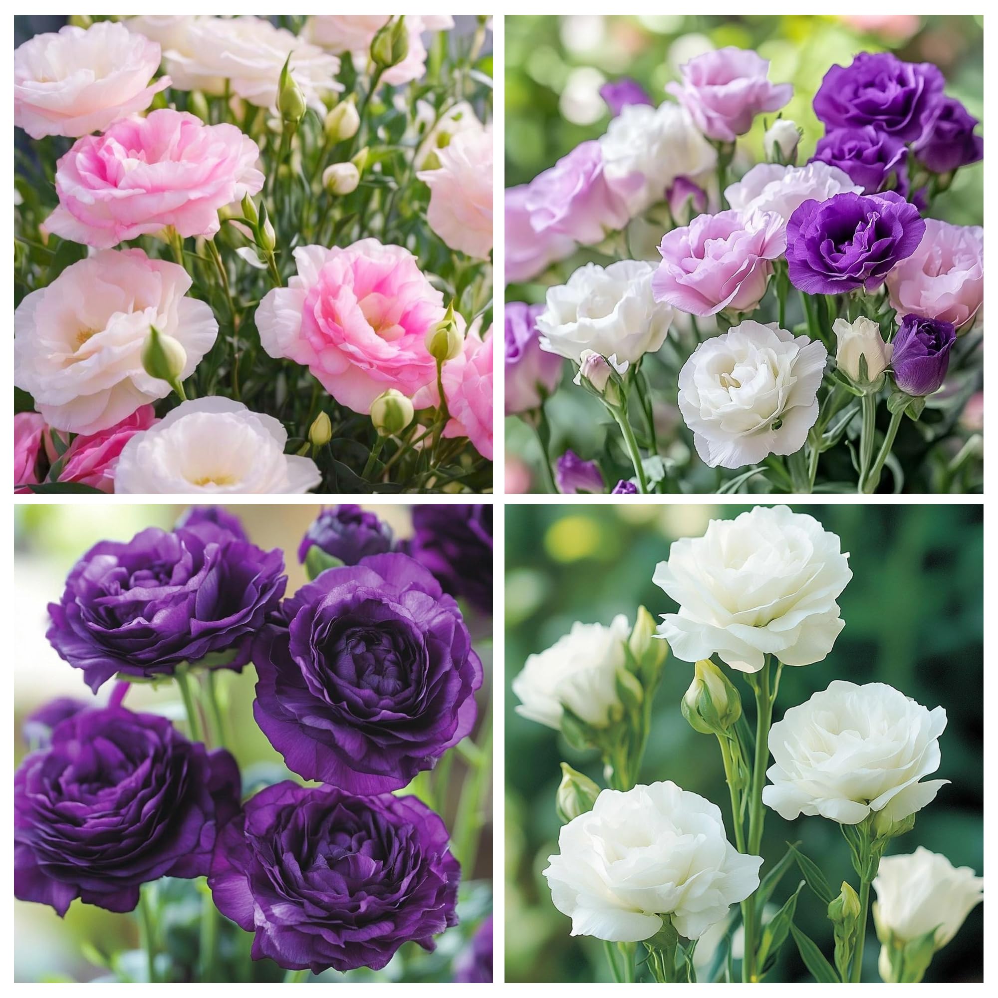 Carpet Creeping mixed lisianthus seeds add vibrant color to outdoor beds.