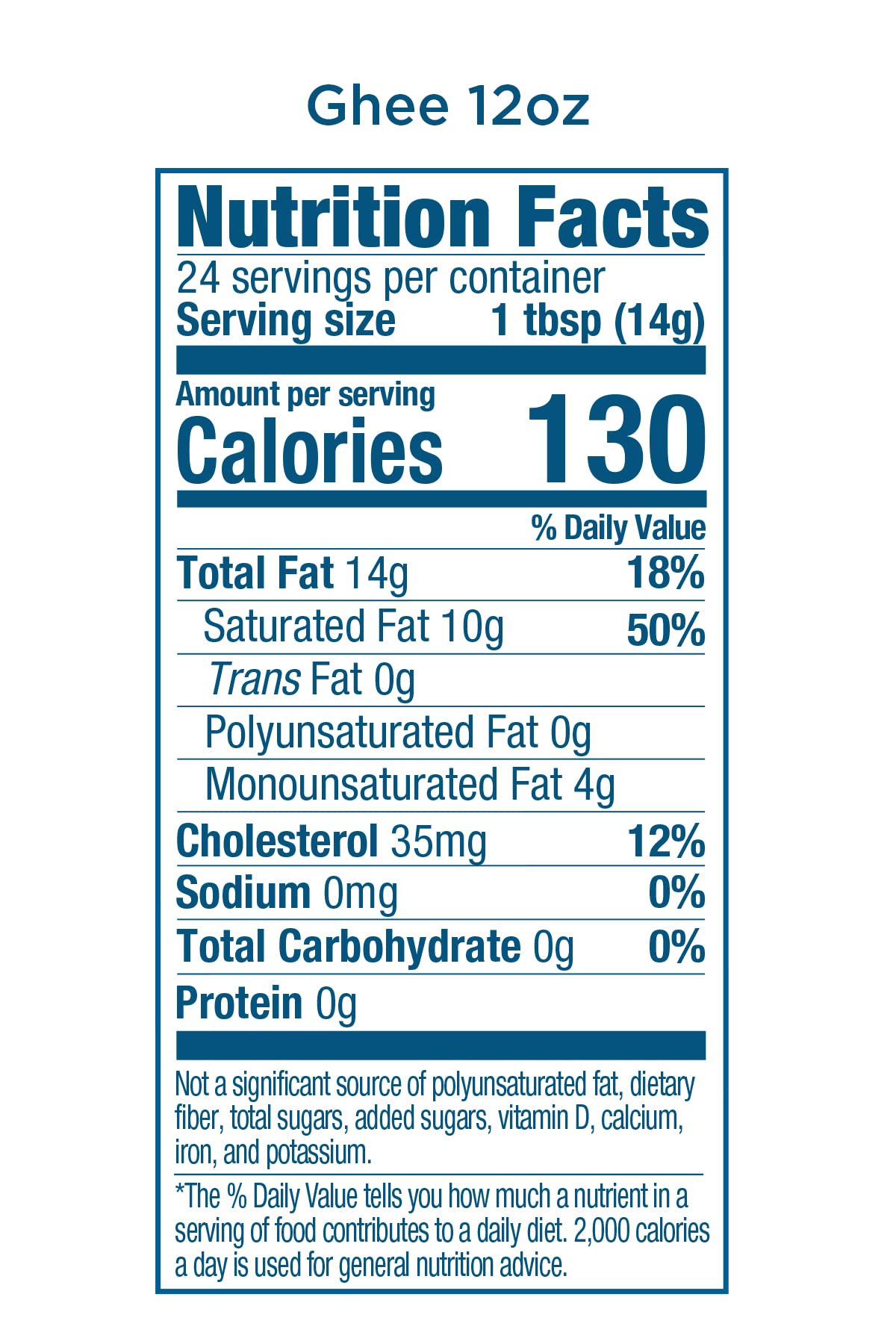 Carrington Farms nutrition panel notes vitamins A, D, E and CLA