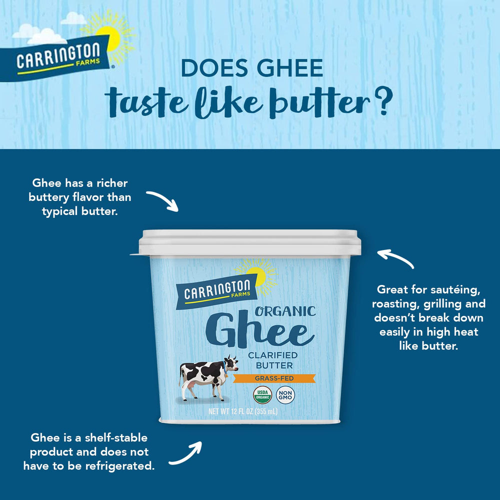 Carrington Farms triple-filtered ghee process highlighted