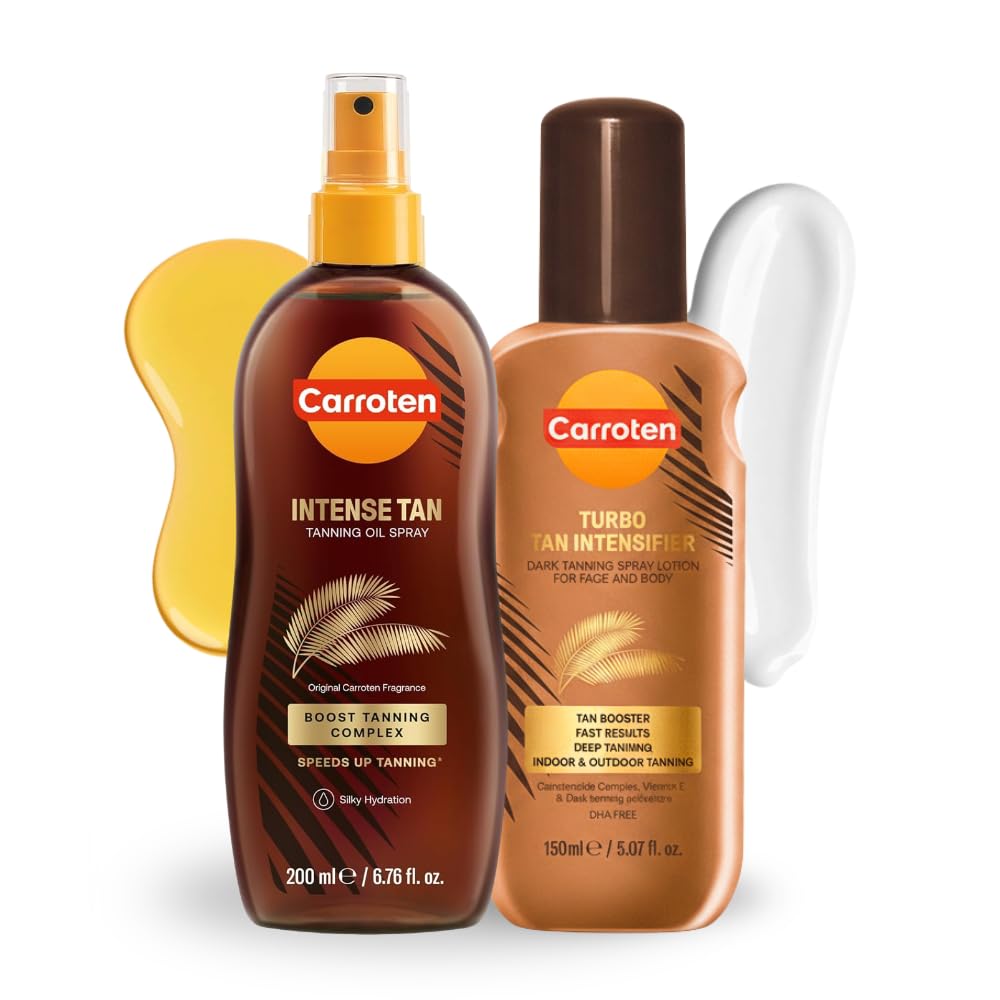 Carroten Turbo Tan Intensifier primer for face and body boosts tan readiness.