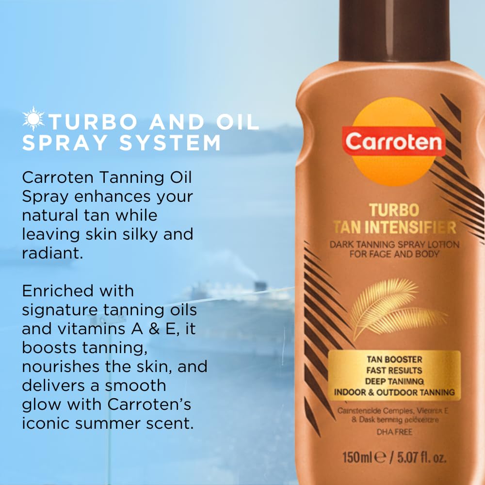 Carroten water-resistant hydration provides silky shimmer during beach days.