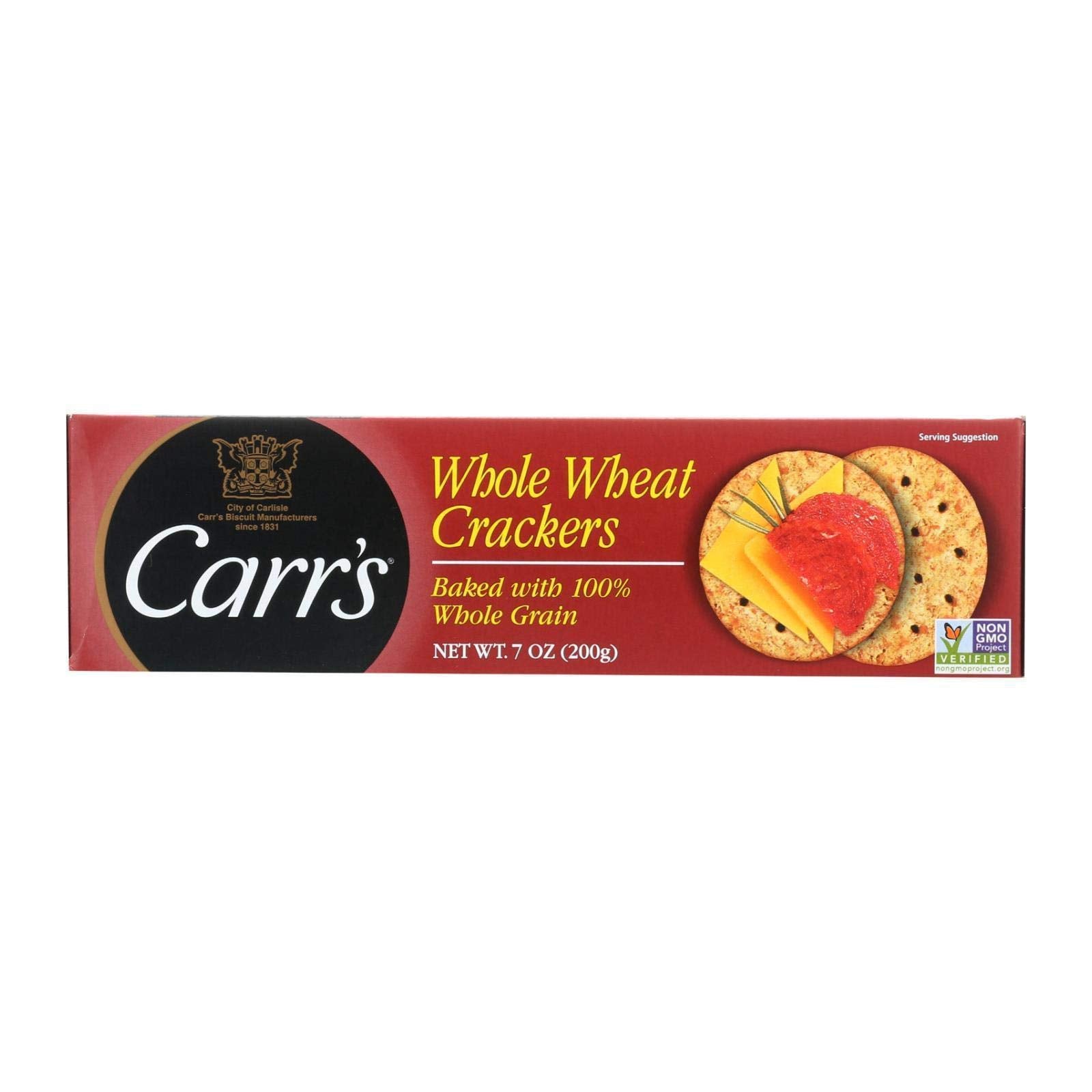 Carr's Whole Wheat Crackers on cheese board, ideal pairing