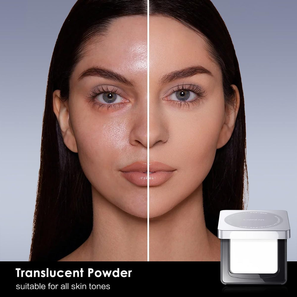 CARSLAN compact mirror and puff enable quick touch-ups anytime.