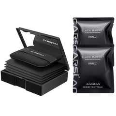 CARSLAN blotting paper with powder in compact for quick matte touch-ups.