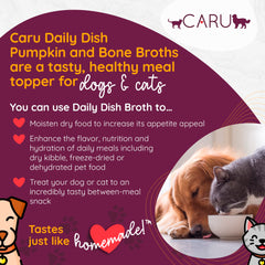Caru Daily Dish beef bone broth added to kibble for better hydration