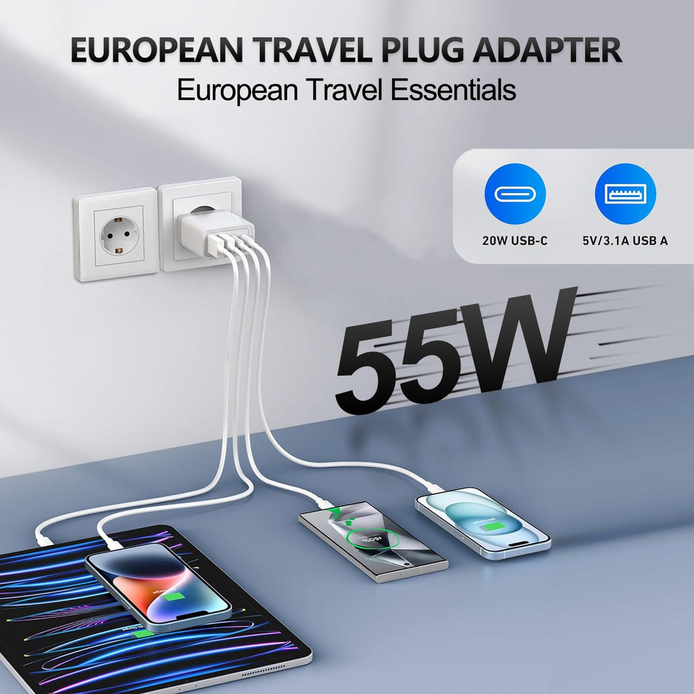 CARZONJX 55W USB-C port delivers fast charging for modern devices on the go.