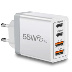 CARZONJX European travel plug adapter, compact design for easy packing on trips.