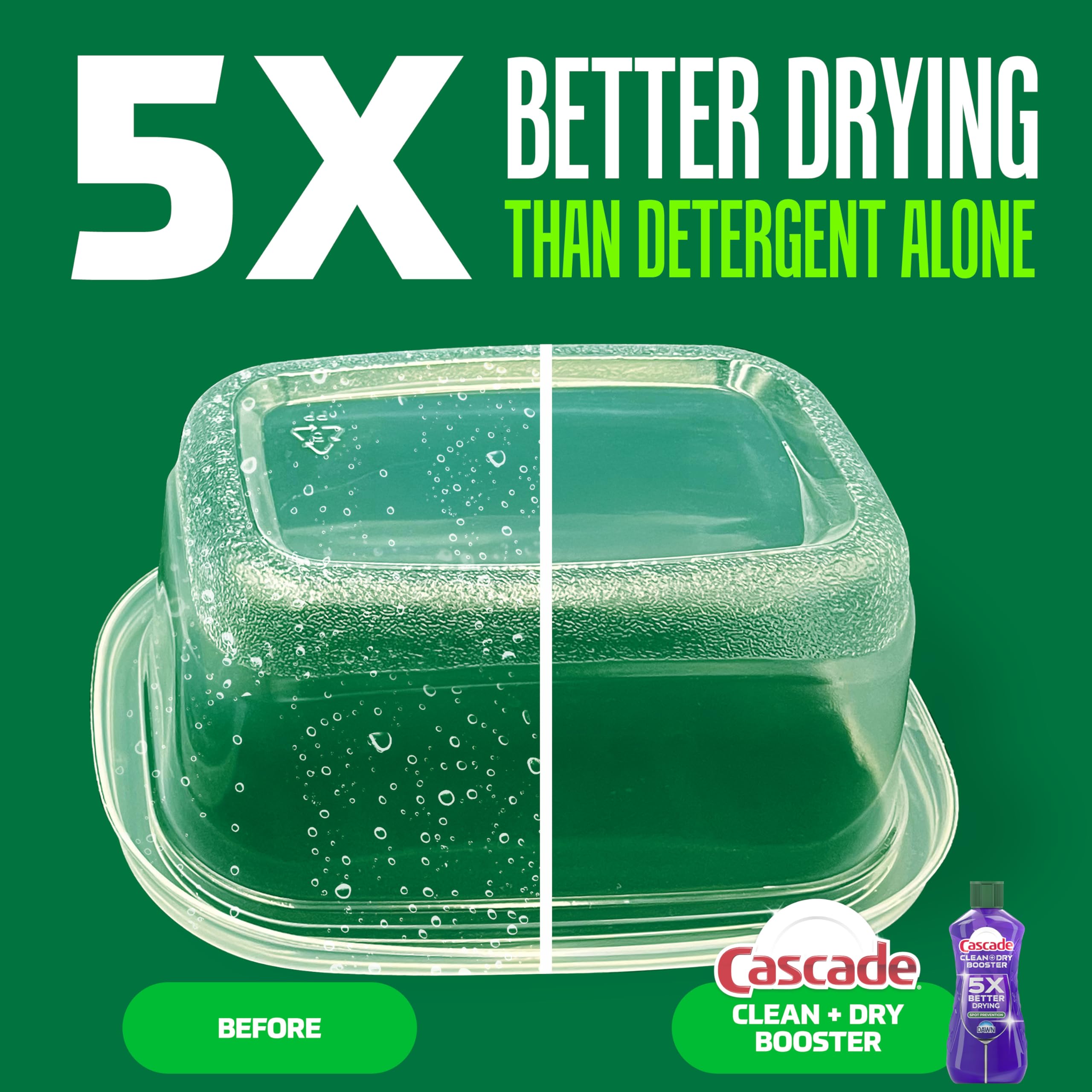Cascade Clean & Dry Booster liquid gel pack shown for versatile use
