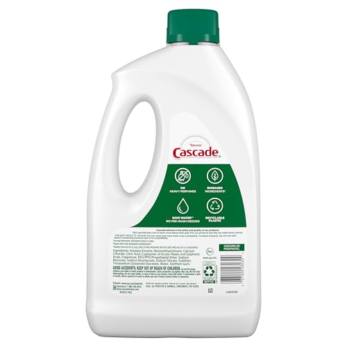 Cap close-up on Cascade Free & Clear shows easy pour and secure seal.