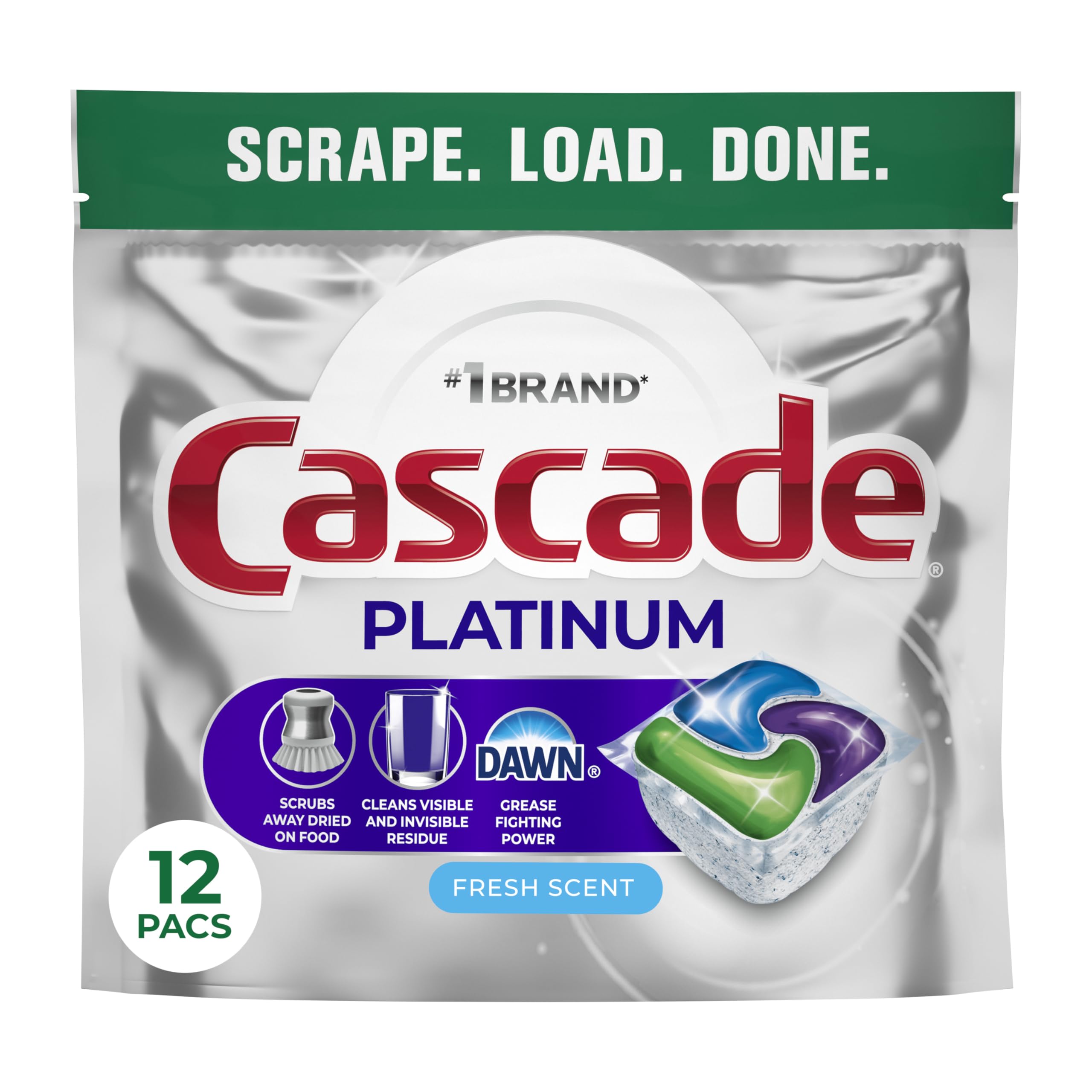Cascade Platinum ActionPacs dissolve rapidly to tackle tough messes.