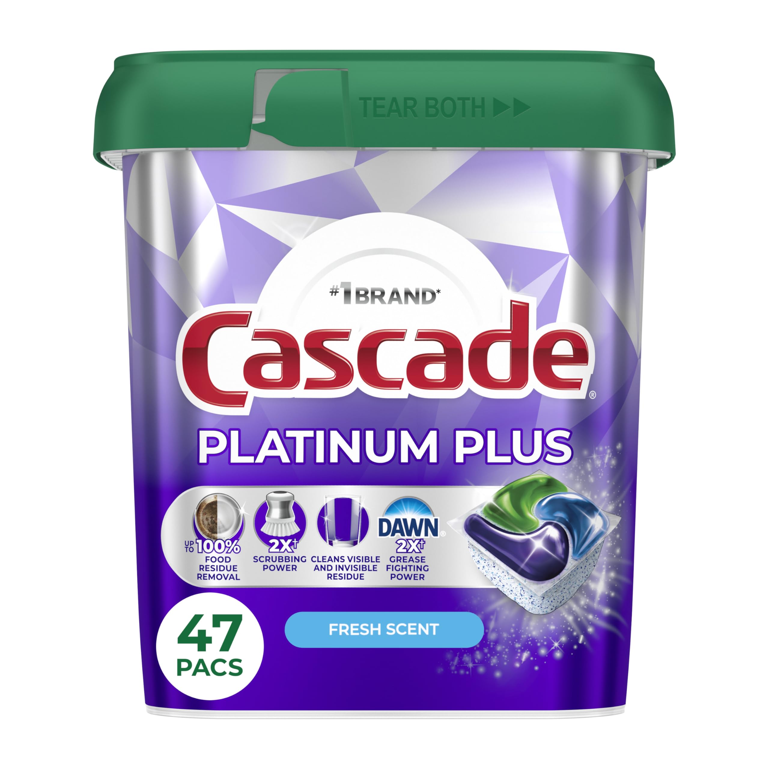 Cascade Platinum Plus ActionPacs pack demonstrates easy dosing for busy kitchens.