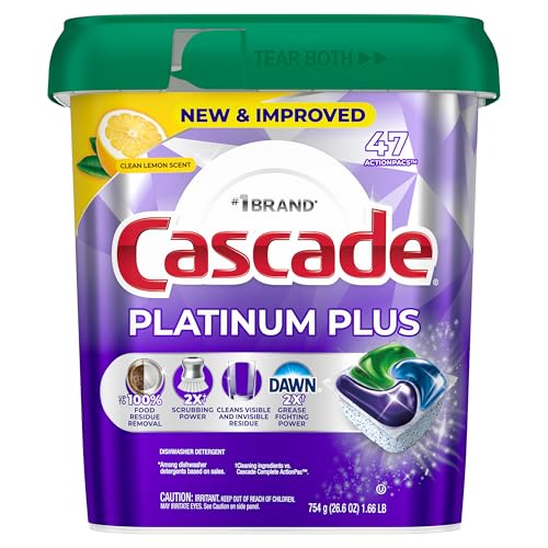 Cascade Platinum Plus hard water spots prevention on glassware