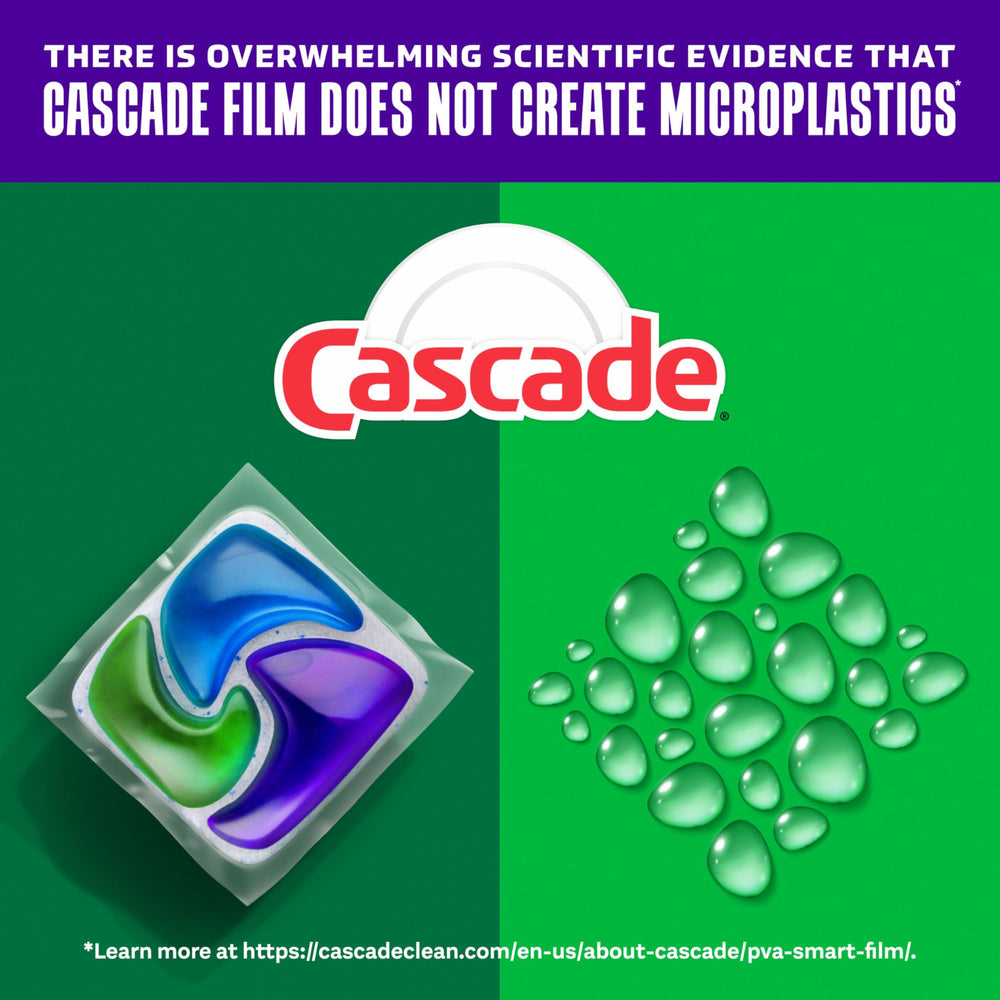 Loading action in dishwasher with Cascade Platinum Plus pods for streak-free results