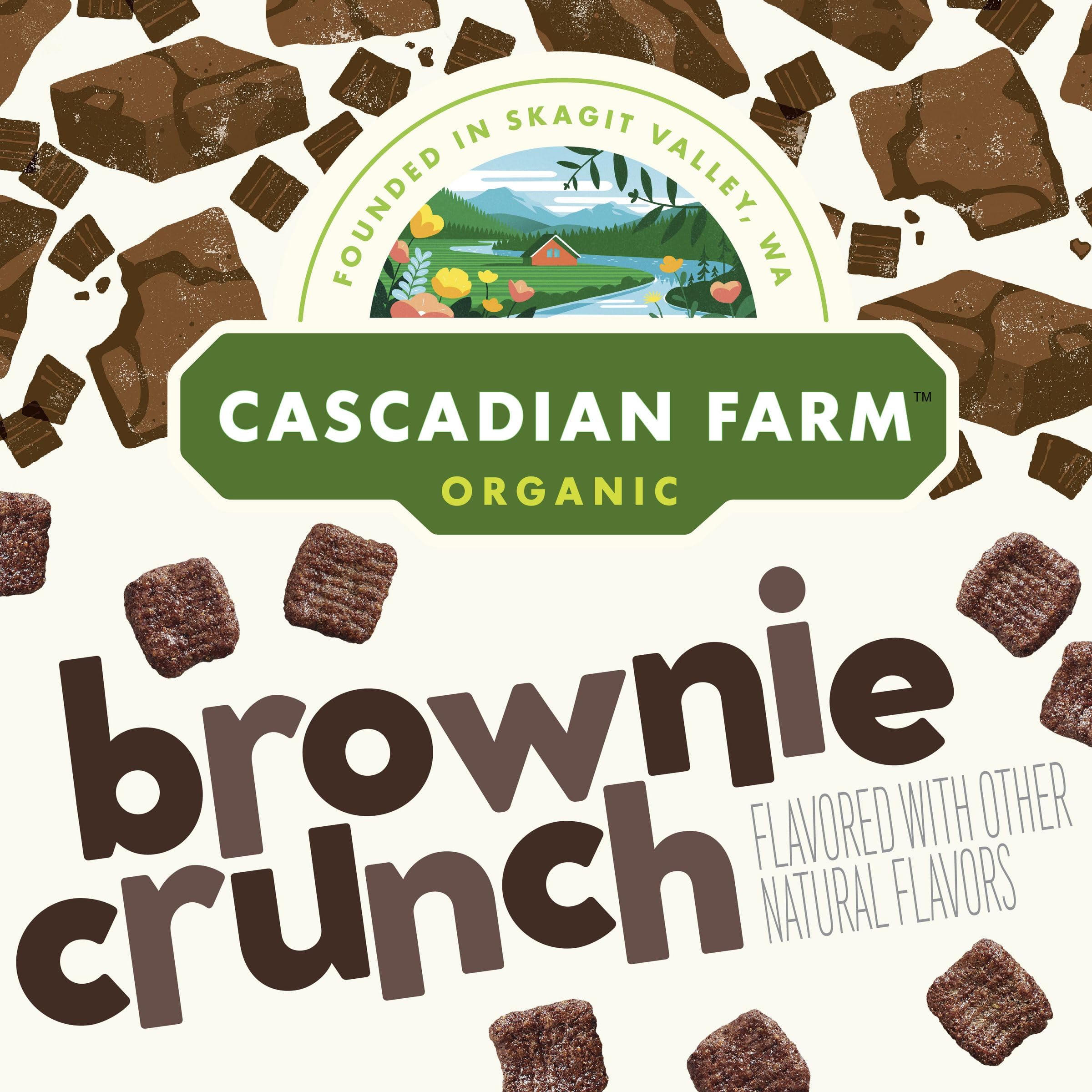 Cascadian Farm cereal cocoa pieces add chocolatey texture for kid-friendly crunch.