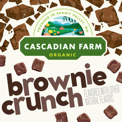 Cascadian Farm cereal cocoa pieces add chocolatey texture for kid-friendly crunch.
