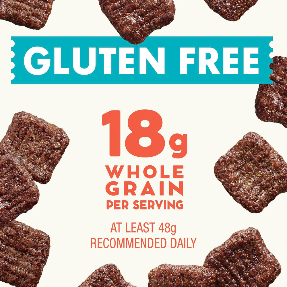 Cascadian Farm packaging highlights 18g whole grain per serving.