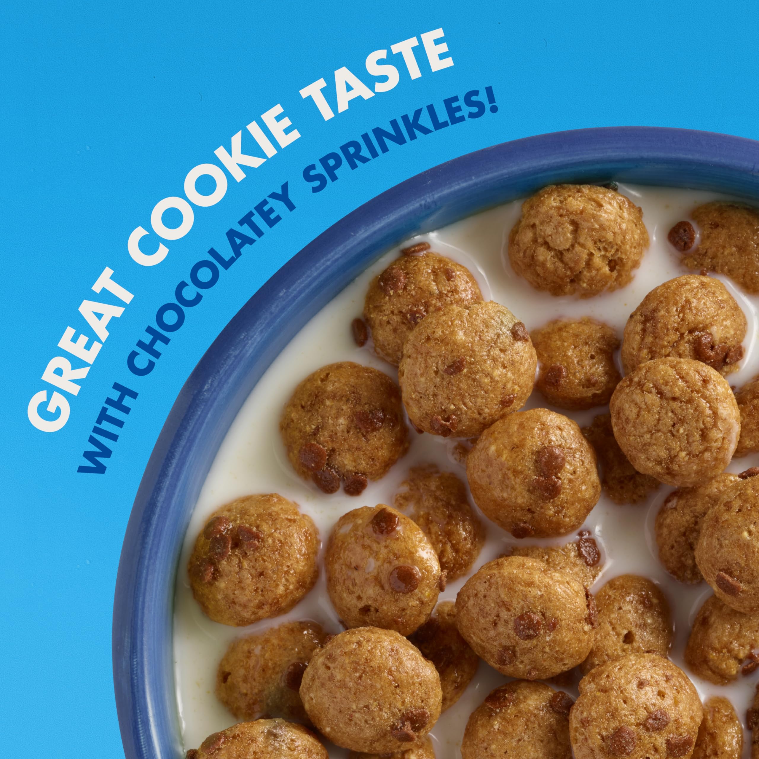Bowl of Cascadian Farm Cookie Crunch Cereal ready for family crunch